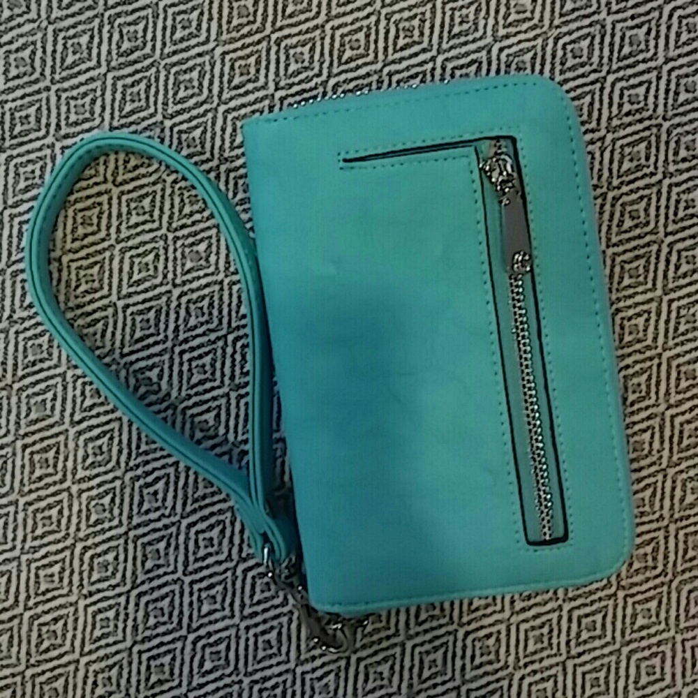 Charming Charlie Blue Wristlet